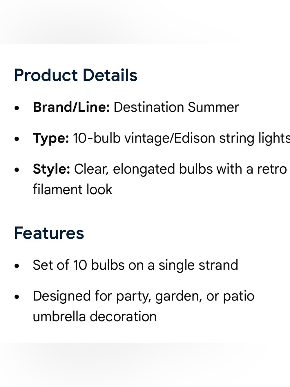 Vintage string lights - Picture 3 of 3